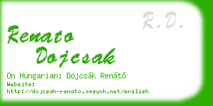 renato dojcsak business card