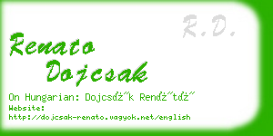 renato dojcsak business card